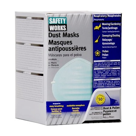 Safety Works 50PK NonToxic Dust Mask 10028560